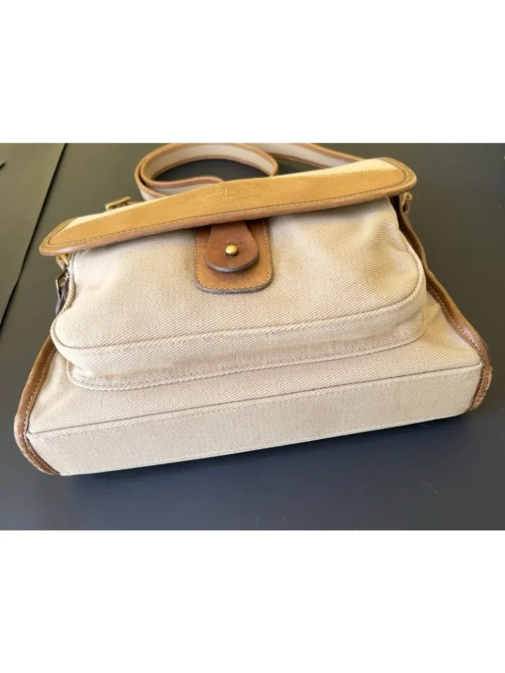 Vintage Ghurka Marley Hodgson No 58 The Catcher Bag Khaki Canvas Tan Leather